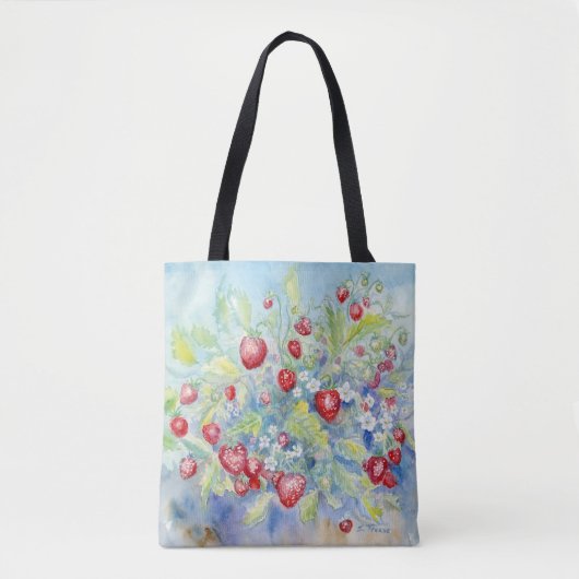 Aardbeien II-Tas Tote Bag (Voorkant)