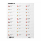 Aardbeien ijs retouradres etiket (Full Sheet)
