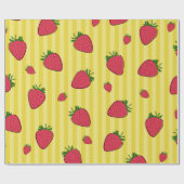 Aardbeien Illustratie Cadeaupapier (Vlak)