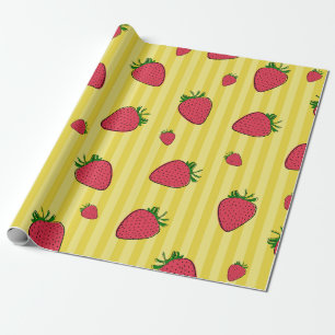 Aardbeien Illustratie Cadeaupapier