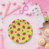 Aardbeien Illustratie Papieren Bordje (Feest)