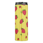 Aardbeien Illustratie Thermosbeker (Achterkant)