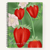 Aardbeien in bloei – voortekst notitieboek (Voorkant)