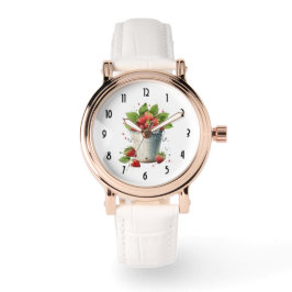 Aardbeien in een emmer horloge