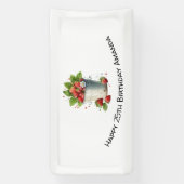 Aardbeien in een emmer Verjaardag Spandoek (Verticaal)