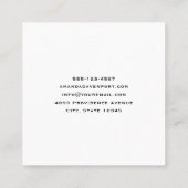 Aardbeien in een emmer vierkante visitekaartje (Achterkant)