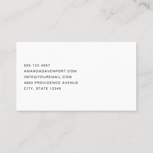 Aardbeien in een emmer visitekaartje (Achterkant)