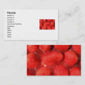 Aardbeien in het Visitekaartje Jelly (Voorkant / Achterkant)