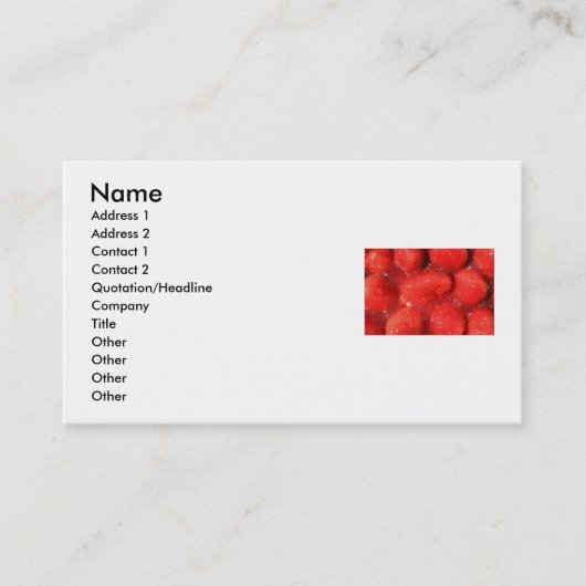 Aardbeien in het Visitekaartje Jelly (Voorkant)