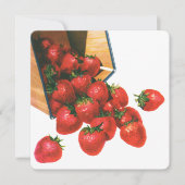  aardbeien in mandje, fruitbessen (Voorkant)