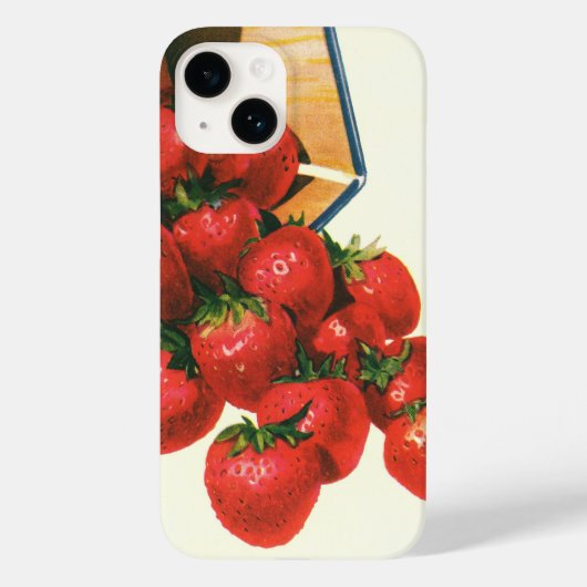 aardbeien in mandje, fruitbessen Case-Mate iPhone case (Achterkant)