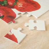 aardbeien in mandje, fruitbessen legpuzzel (Zijkant)