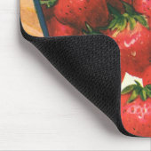 aardbeien in mandje, fruitbessen muismat (Hoek)