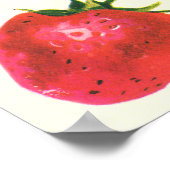  aardbeien in mandje, fruitbessen poster (Hoek)