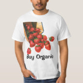 aardbeien in mandje, fruitbessen t-shirt (Voorkant)
