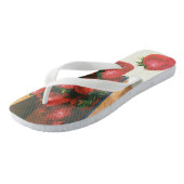 aardbeien in mandje, fruitbessen teenslippers (Schuin)
