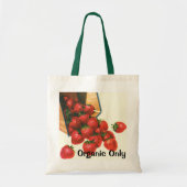  aardbeien in mandje, fruitbessen tote bag (Voorkant)