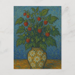 aardbeien in vaas Briefkaart