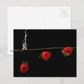 Aardbeien in water briefkaart (Voorkant / Achterkant)