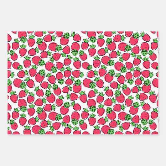Aardbeien Inpakpapier Vel (Voorkant 2)