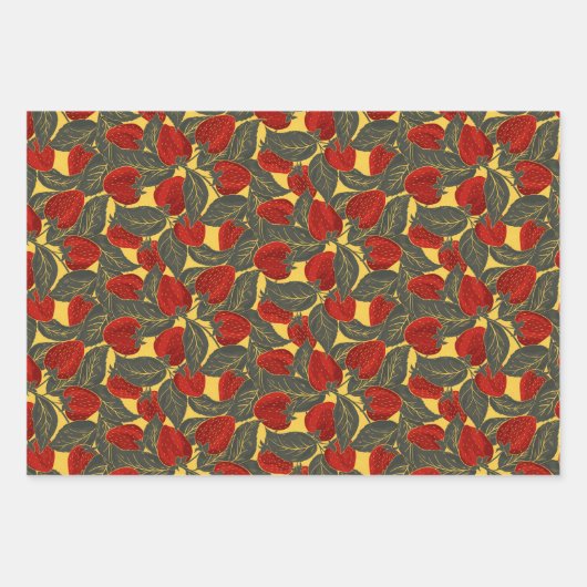 Aardbeien Inpakpapier Vel (Voorkant 3)