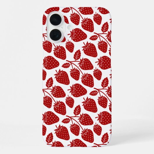 Aardbeien iPhone Hoesje (Achterkant)