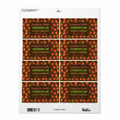 Aardbeien Jam Jar Aangepaste aardbeien Etiket (Full Sheet)