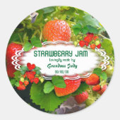 Aardbeien Jam ~ Ovale Sticker #3 (Voorkant)