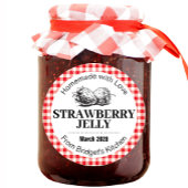 Aardbeien Jelly Jam Thuisgemaakt label STRAW02rd