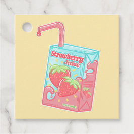 Aardbeien Juice Box Verjaardagsfeestje Bedankjes Labels