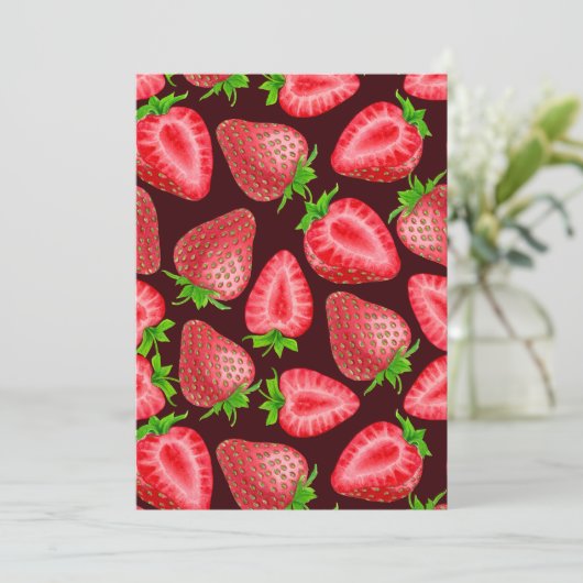 Aardbeien Kaart (Staand voorkant)