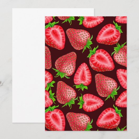 Aardbeien Kaart (Voorkant / Achterkant)