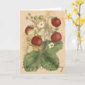 aardbeien kaart (Gele Bloem)