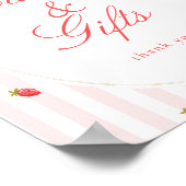 Aardbeien Kaarten & Cadeaus Tafel Signaal Poster (Hoek)