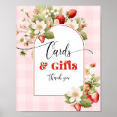 Aardbeien Kaarten en geschenken Poster (Voorkant)