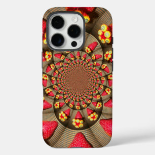 Aardbeien Kaleidoscoop   Kleurrijk Rode Delight Ku iPhone 16 Pro Hoesje
