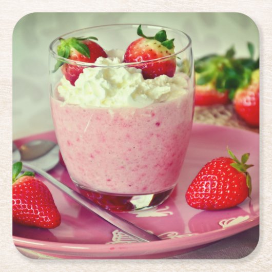 Aardbeien Kartonnen Onderzetters (Voorkant)