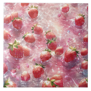 Aardbeien Keramiek Tegels Tegeltje