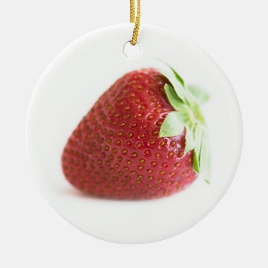Aardbeien Keramisch Ornament (Voorkant)