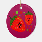 Aardbeien Keramisch Ornament (Links)