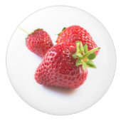 Aardbeien Keramische Knop (Voorkant)