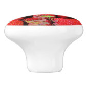 Aardbeien Keramische Knop (Zijkant)