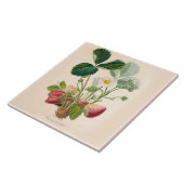 Aardbeien keramische tapijten keukenaccessoire tegeltje (Zijkant)