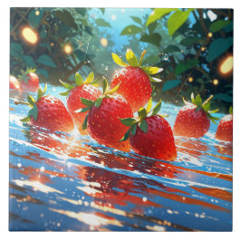 Aardbeien Keramische Tegel Tegeltje