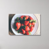Aardbeien Keuken Muur Kunst Canvas Afdruk (Voorkant)