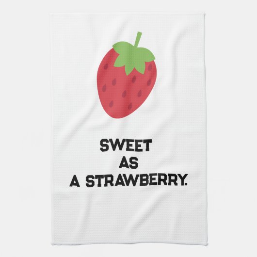 Aardbeien Keukenhanddoek | Cute Fruit-Themed (Verticaal)