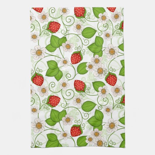 aardbeien keukenhanddoeken (Verticaal)