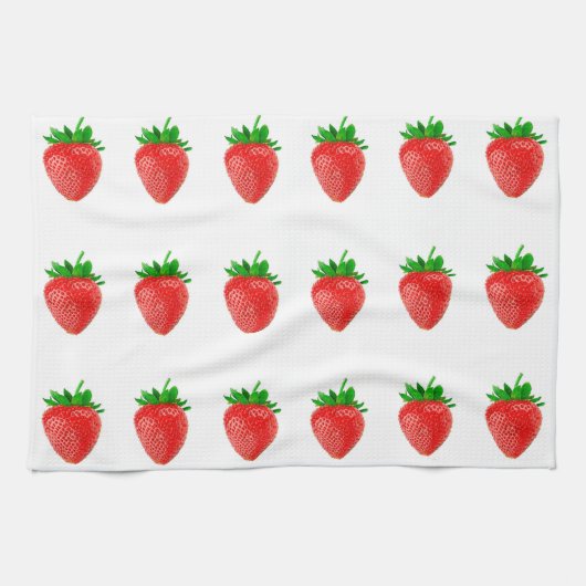 Aardbeien keukenhanddoeken (Horizontaal)