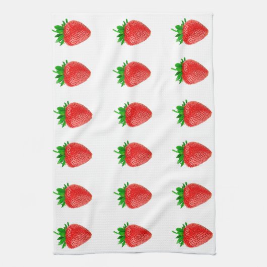 Aardbeien keukenhanddoeken (Verticaal)