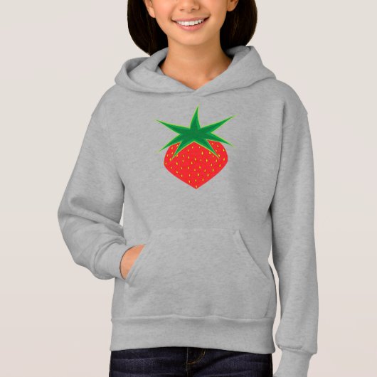 Aardbeien Kinder pullover-hoeden (Voorkant)